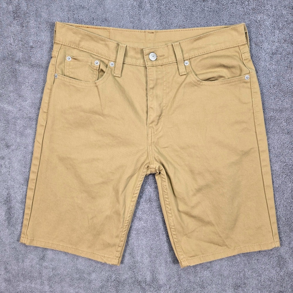 Levi's 405 Standard Fit Shorts Mens 30 Tan Khaki Excellent 39864-0079 Twill